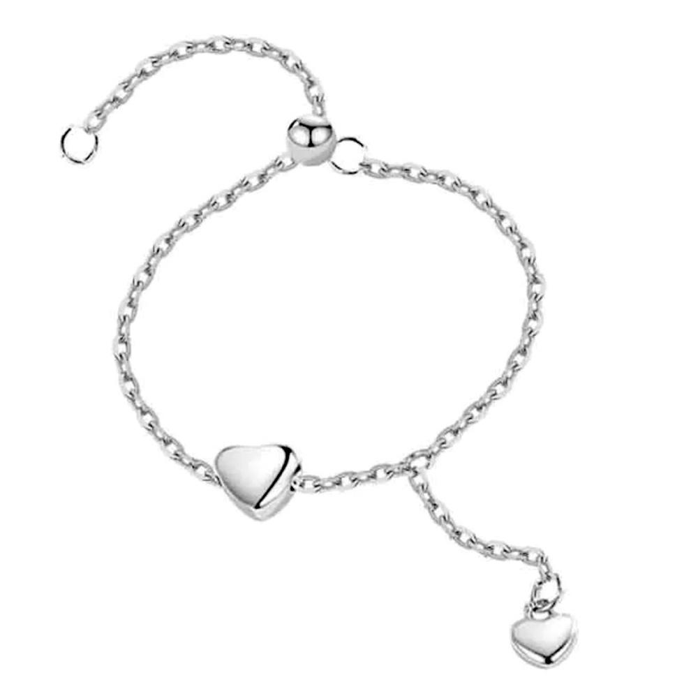 Silver Heart Chain Ring